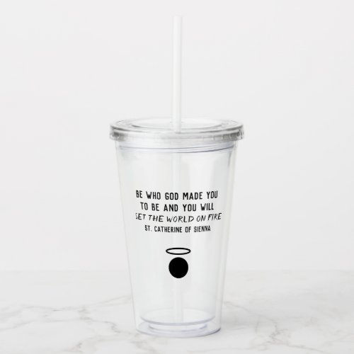 St Catherine of Sienna Quote Tumbler
