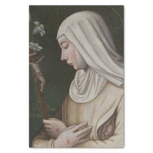 St Catherine with the Lily by Plautilla Nelli Tissue Paper