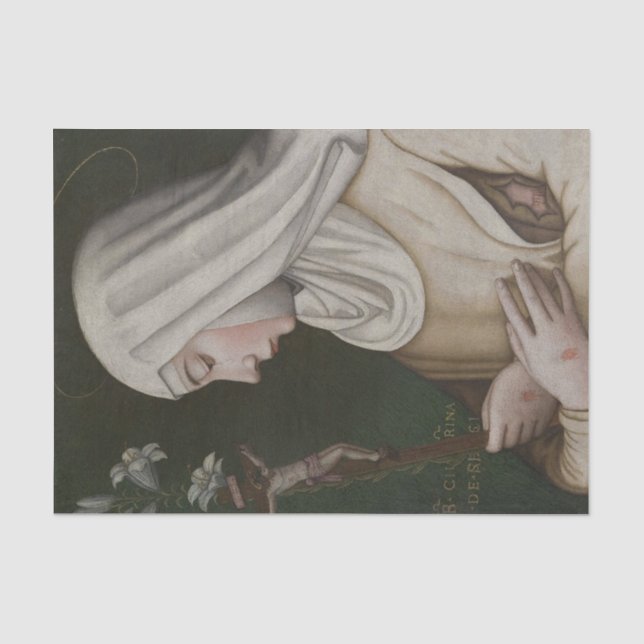 St Catherine with the Lily by Plautilla Nelli Tissue Paper (Front)