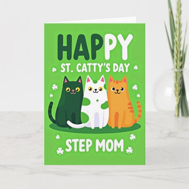 St Cattys Day Cats Pattern Card (Front)