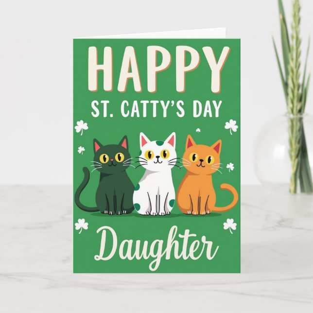 St Cattys Day Daughter Card (Front)