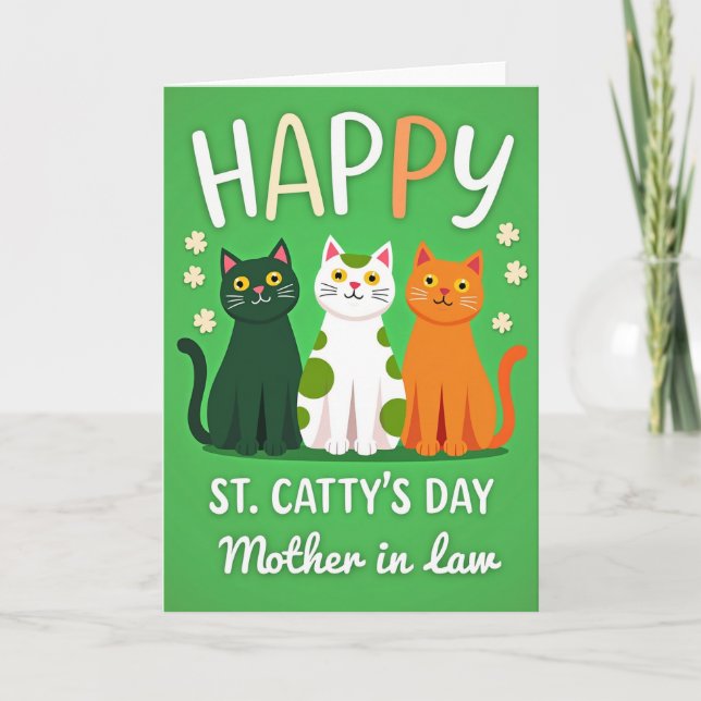 St Cattys Day Mother In Law Card (Front)