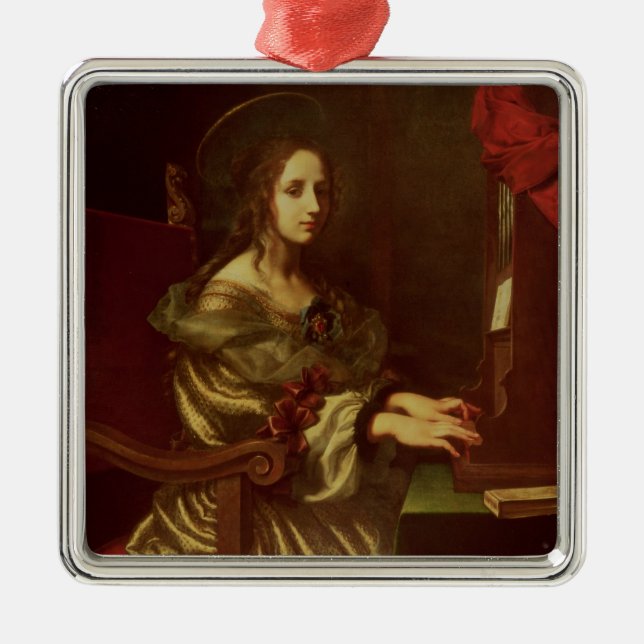 St. Cecilia 2 Metal Ornament (Front)