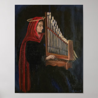 St. Cecilia at the Organ Poster