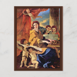 St. Cecilia By Poussin Nicolas (Best Quality) Postcard