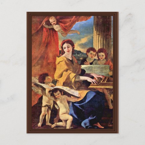 St Cecilia By Poussin Nicolas Best Quality Postcard