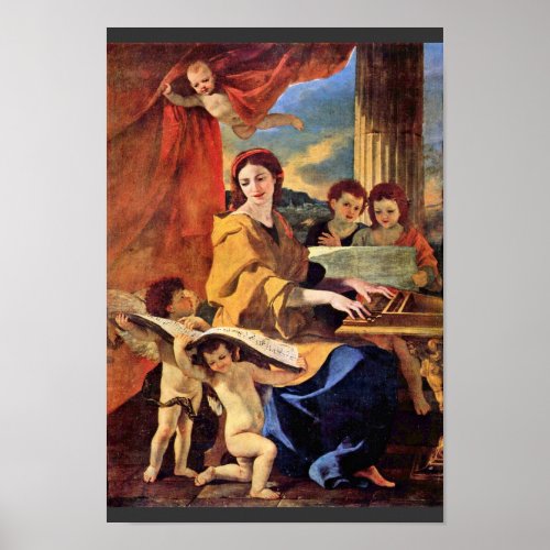 St Cecilia By Poussin Nicolas Best Quality Poster