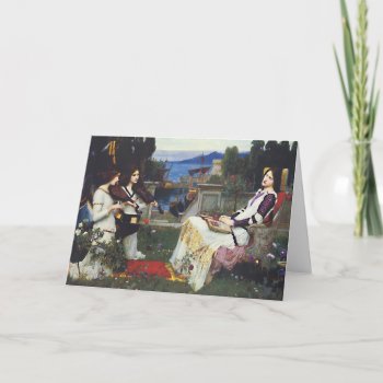 St Cecilia -  John William Waterhouse Card by VintageArtPosters at Zazzle