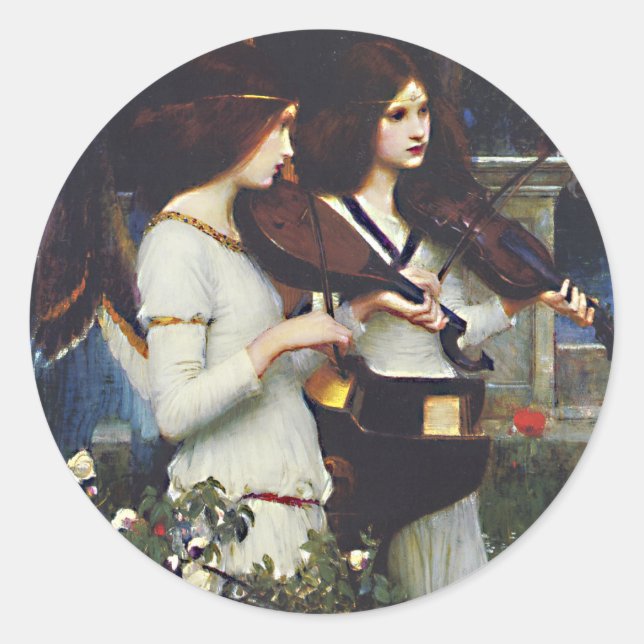 St Cecilia -  John William Waterhouse Classic Round Sticker (Front)