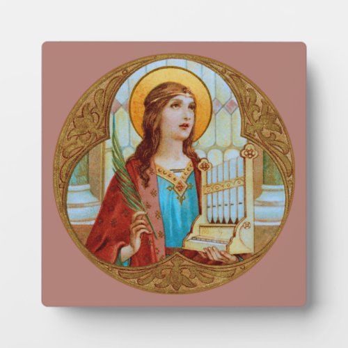 St Cecilia of Rome BK 003 525x525 Square Plaque