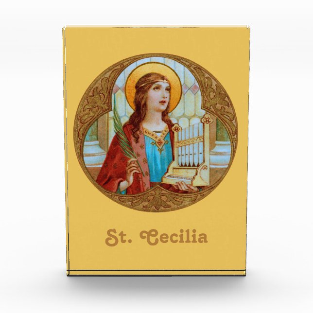 St. Cecilia of Rome (BK 003) Acrylic Award (Front)