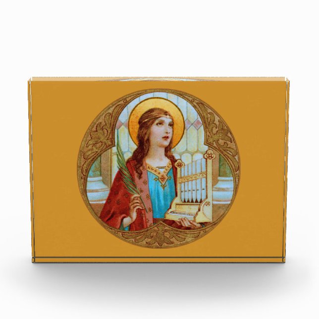 St. Cecilia of Rome (BK 003) Acrylic Award (Front)