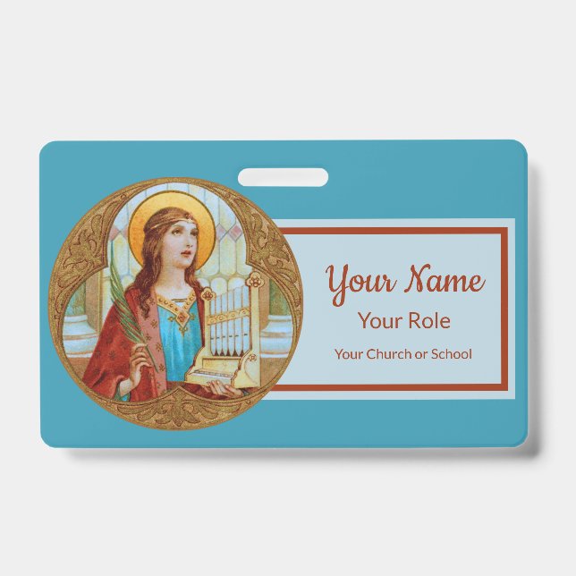 St. Cecilia of Rome (BK 003) Badge (Front)