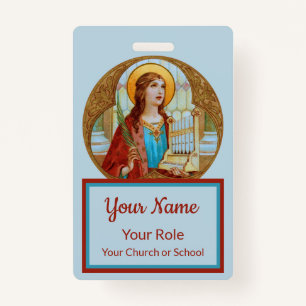 St. Cecilia of Rome (BK 003) Badge