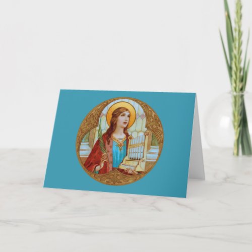 St Cecilia of Rome BK 003 Blank Greeting Card