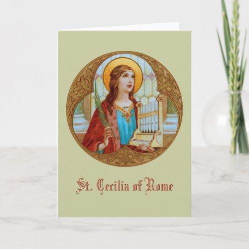 St Cecilia of Rome BK 003 Blank Greeting Card