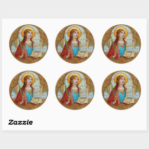 St. Cecilia of Rome (BK 003) Classic Round Sticker