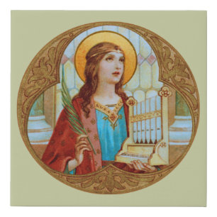 St. Cecilia of Rome (BK 003) Faux Canvas Print