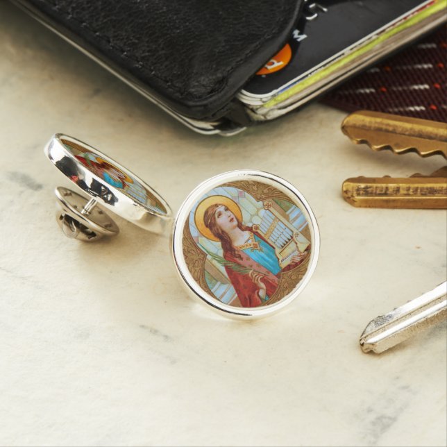 St. Cecilia of Rome (BK 003) Lapel Pin (In Situ)