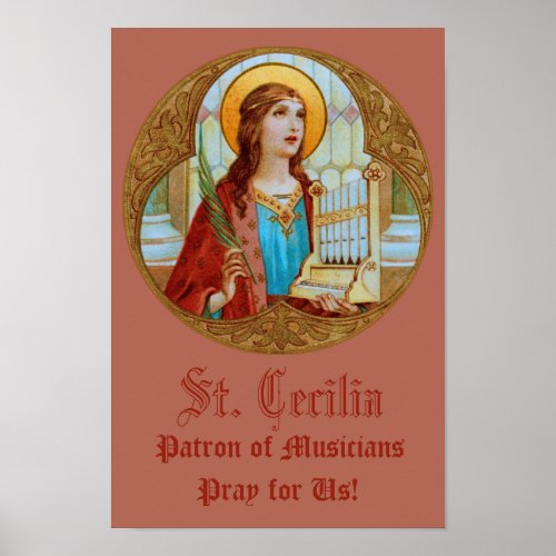 St Cecilia of Rome BK 003 Poster