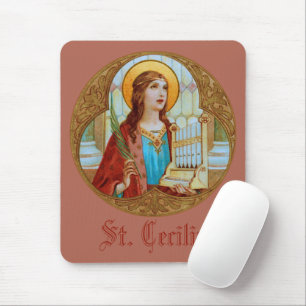 St. Cecilia of Rome (BK 003) Vertical Mouse Pad