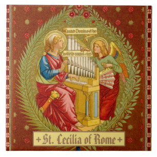 St. Cecilia of Rome (SNV 36) Ceramic Tile