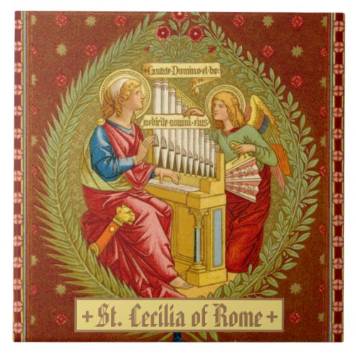 St Cecilia of Rome SNV 36 Ceramic Tile