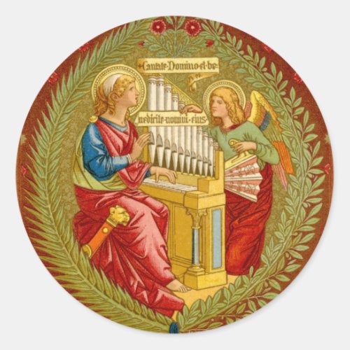 St Cecilia of Rome SNV 36 Classic Round Sticker