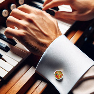 St. Cecilia of Rome (SNV 36) Cufflinks