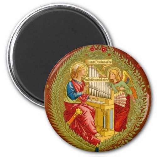St Cecilia of Rome SNV 36 Round Magnet