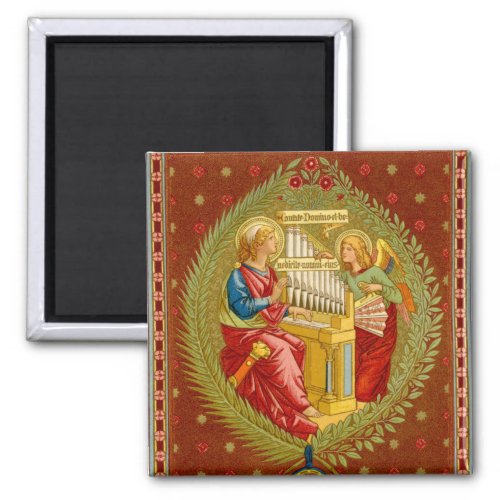 St Cecilia of Rome SNV 36 Square Magnet