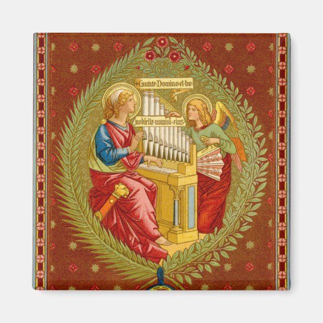 St. Cecilia of Rome (SNV 36) Square Magnet (Front)