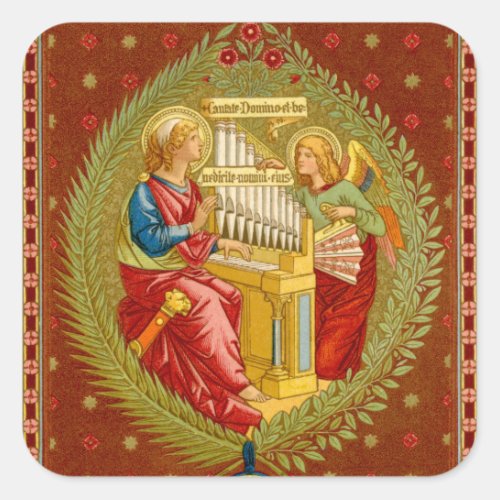 St Cecilia of Rome SNV 36 Square Sticker