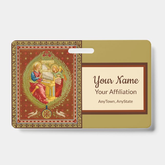 St. Cecilia of Rome (SNV 36, Style 1) Badge (Front)