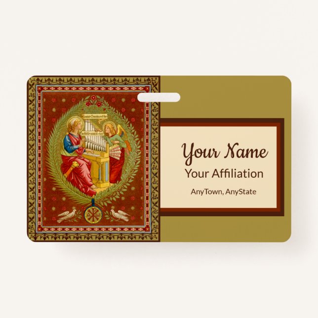 St. Cecilia of Rome (SNV 36, Style 1) Badge (Front)