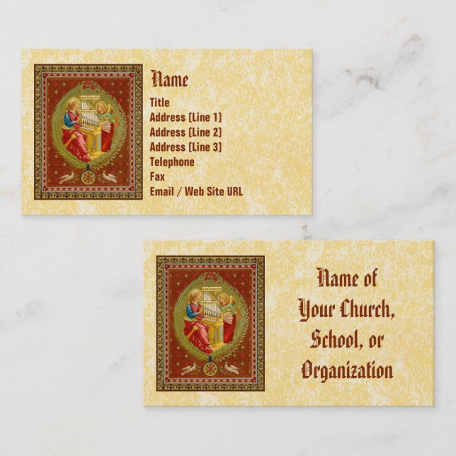 St. Cecilia of Rome (SNV 36, Style 1) Business Card (Front/Back)