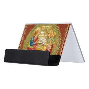 St. Cecilia of Rome (SNV 36, Style 2) Desk Business Card Holder