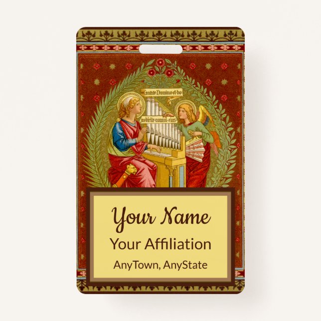 St. Cecilia of Rome (SNV 36, Style 3) Badge (Front)