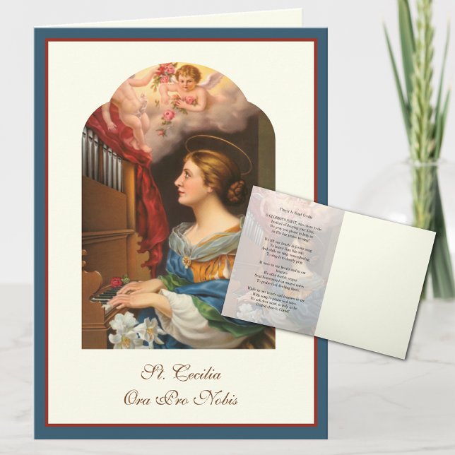 St. Cecilia Patron of Musician Religious Martyr Card (Creator Uploaded)