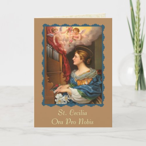 St Cecilia Patroness of Musicians Card