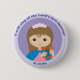 St. Cecilia Pinback Button