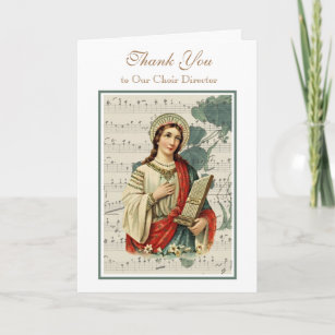 St. Cecilia Religious Choir Organ Director Teacher Card