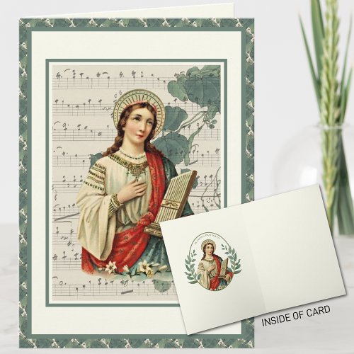 St Cecilia Religious Choir Organ Piano Card