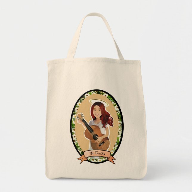 St. Cecilia reusable tote bag (Front)