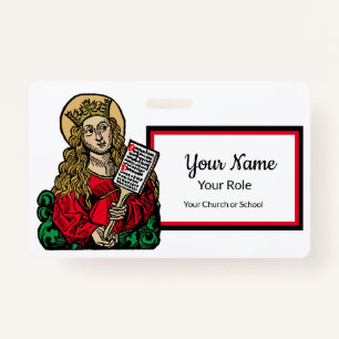 St. Cecilia with Hymn Board (Nuremberg) Badge