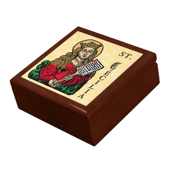 St. Cecilia with Hymn Board (Nuremberg) Gift Box (Side)