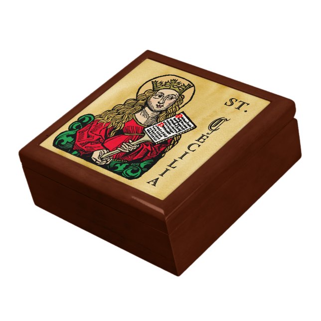 St. Cecilia with Hymn Board (Nuremberg) Gift Box (Side)