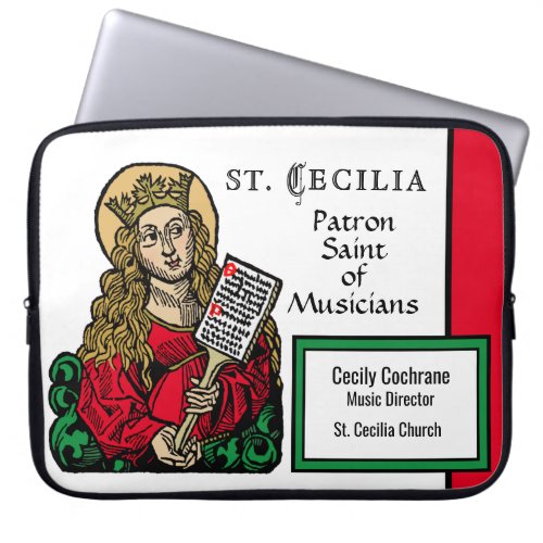 St Cecilia with Hymn Board Nuremberg Laptop Sleeve