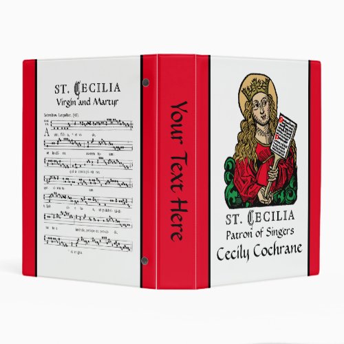 St Cecilia with Hymn Board Nuremberg Mini Binder