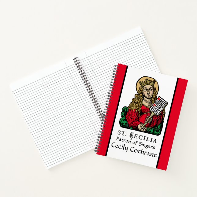 St. Cecilia with Hymn Board (Nuremberg) Notebook (Inside)